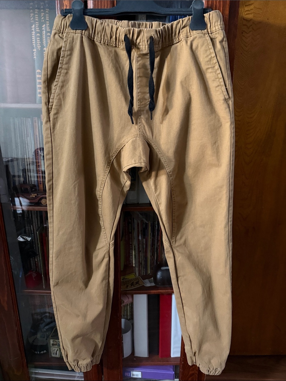 Southpole Men's Drawstring Jogger Pants in Khaki Size L